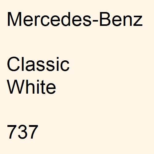 Mercedes-Benz, Classic White, 737.